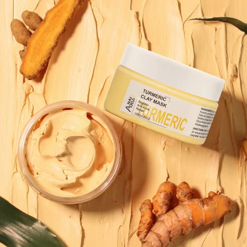 Turmeric Vitamin C Face Mask, Clay Facial Mask with Vitamin C E