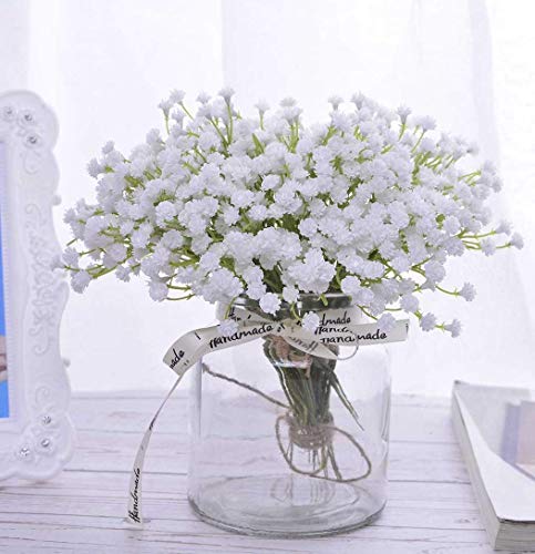 10Pcs 30 Bunches White Babys Breath Artificial Flowers Real Touch