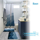 Sunlit Designer Shower Curtain,Popular Shower Curtain, Ombre Blue Fabric Shower
