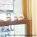 Gift for Mom, White Love You Mom Pears,Mom birthday gift