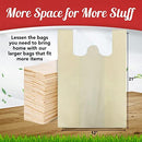 300 Pack Reusable Eco-Friendly Grocery T-Shirt Shopping Bags 21”x12”x7” Durable