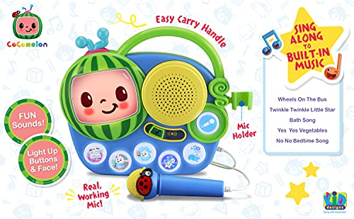 Cocomelon Toy Singalong Boombox with Microphone for Toddlers