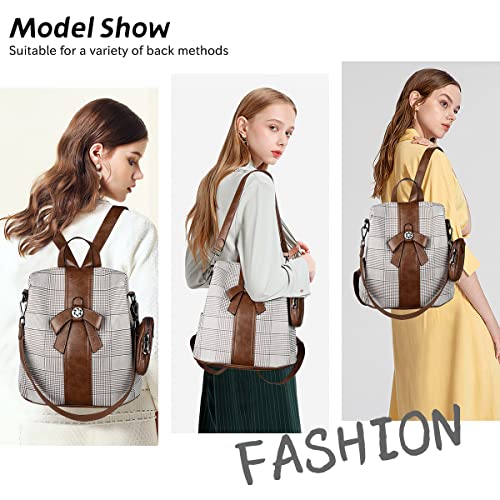 Backpack Purse for Women Fashion Backpack Purses PU Leather Daypacks Anti-Theft
