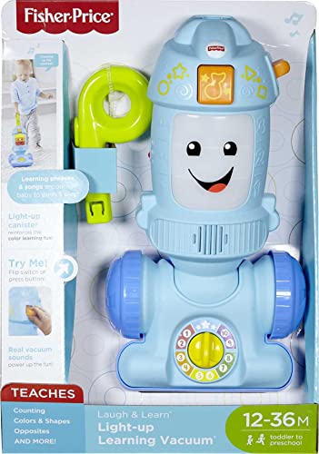 Laugh & Learn Toddler Toy Vacuum, Push Toy with Lights Music and Educational Songs