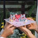 Mothers Day Pop Up Card, Best Mom, For Mother, Wife, Anyone - 5" x 7"