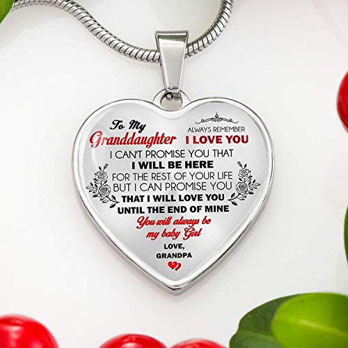 Gift For Granddaughter From Grandpa gifts - Luxury Necklace Silver On Birthday