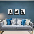 Black and White Wall Art Prints Bedroom Animal Cute Posters Dog Artwork Set of 3