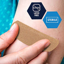 Sterile Fabric Adhesive Bandages [100 Count]- First Aid Bandages Coated