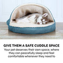 Cooling Gel Foam Pet Bed for Dogs and Cats - Sherpa and Suede Snuggery Blanket