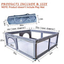 Baby Playpen for Toddler, Extra Large Baby Playard, Infant Safety Activity Center
