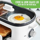 Breakfast Maker, Healthy Ceramic Nonstick Dual Griddles for Eggs Meat and Pancakes