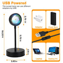 Sunset Lamp Projector Led Lights for Bedroom Night Light RGB Lights Sun Sunlight Sunrise