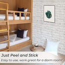 Brick Wallpaper Peel and Stick White 17.7x118.1 Inches