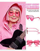 8 Pairs Rimless Sunglasses Heart Shaped Frameless Glasses Trendy Transparent