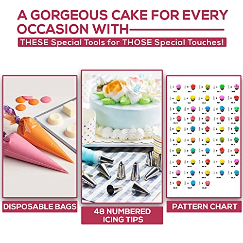 200 PCs Cake Decorating Supplies Kit for Beginners