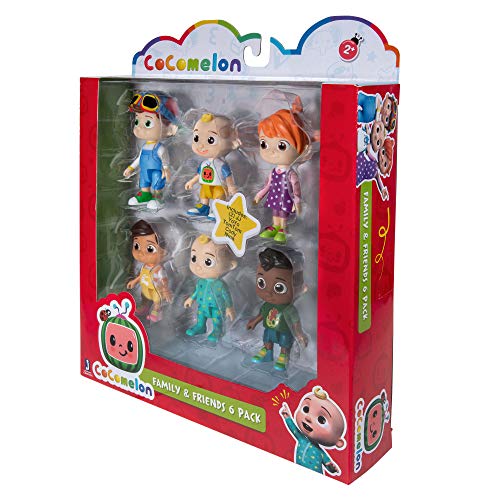 CoComelon Official Friends & Family, 6 Figure Pack - 3 Inch Character Toys