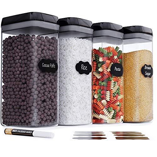 Food Storage Container - Set of 4, All Same Size - Kitchen & Pantry Organization