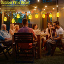 8 Pack Outdoor Solar Lantern 30LED Mason Jar Lights Solar Powered,Waterproof Hanging