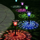 UMICKOO Solar Lights Outdoor, Auto Changing Solar Pathway Colorful Bright Glass