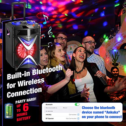 Portable Karaoke Machine for Adults and Kids,  Bluetooth PA Speaker Sound System