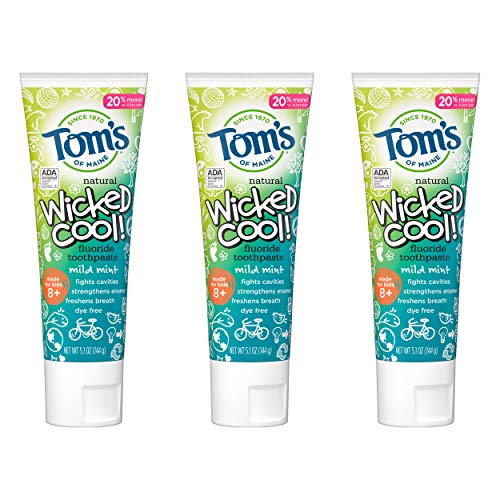 ADA Approved Wicked Cool! Fluoride Children's Toothpaste, Dye Free