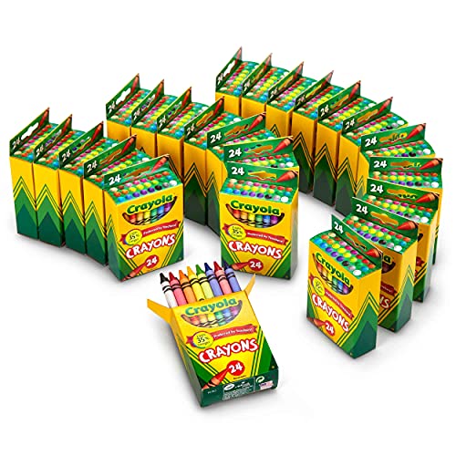 Crayola Crayons Bulk, Classroom Supplies for Teachers, 24 Crayon Packs