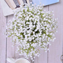 10Pcs 30 Bunches White Babys Breath Artificial Flowers Real Touch