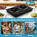 Hot Plate, Double Burner Electric, Dual Control Portable Electric Stove Countertop