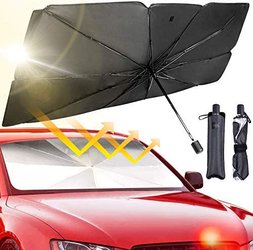 Car Windshield Sun Shade Umbrella - Foldable Car Umbrella Sunshade Cover UV Block