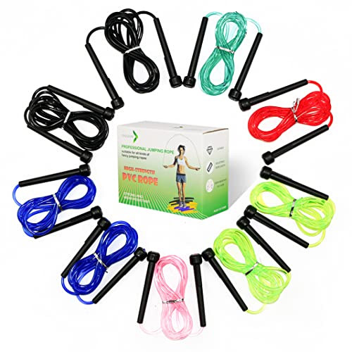 Jump Rope 9 pack for Cardio Fitness - Versatile Adjustable Skipping Rope for Women Men Kids