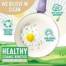GreenLife Soft Grip Healthy Ceramic Nonstick, Cookware Pots and Pans Set, 16 Pcs