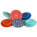 Dinner Plates, Set of 6 Porcelain Plates, 10.5 Inch Diameter