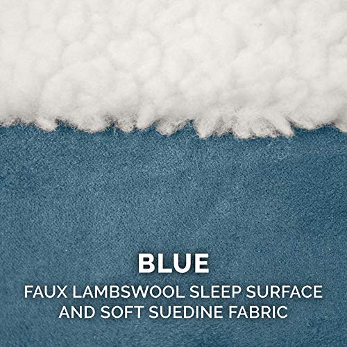 Cooling Gel Foam Pet Bed for Dogs and Cats - Sherpa and Suede Snuggery Blanket