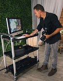 Olympia Tools 85-188 Pack-N-Roll Folding Collapsible Service Cart, Black, 50 Lb