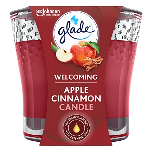 Glade Candle Jar, Air Freshener, Apple Cinnamon, 3.4 oz