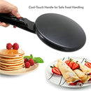 Electric Griddle Crepe Maker - Pan Style Hot Plate Cooktop with ON/OFF Switch