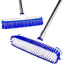 Long Handle Scrub Brushes for Cleaning, 2-in-1 Stiff Bristle Shower Cleaning Brush