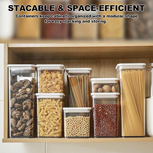 Airtight Food Storage Containers 6 Pieces - Pantry Organization and Storage Container