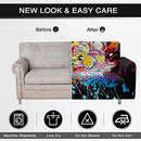 HOSIMA Piece Fit Stretch Sofa Covers - Polyester Spandex Printed Sofa Slipcovers