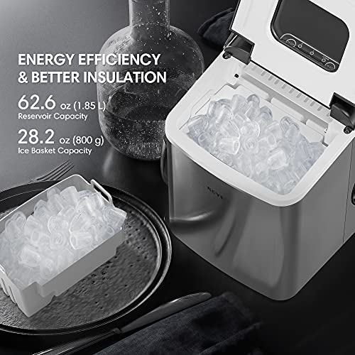 Ice Maker, NOVETE Portable Countertop Ice Maker Machine, 28.7 lbs