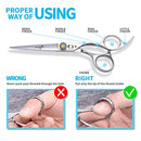 Hair Cutting Scissors Set,MASTER GO Professional Stainless Steel, 8 Pcs