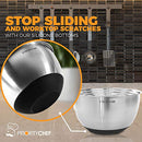 Premium Mixing Bowls With Lids, Inner Measurement Marks and Thicker Stainless Steel