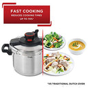 Clipso Stainless Steel Dishwasher Safe and Cadmium Free 12-PSI Pressure Cooker