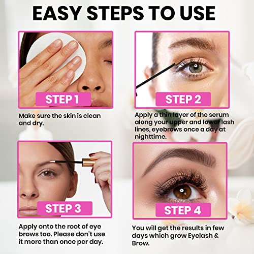 Advanced Eyelash & Brow Growth Serum Boost Length, Volume, and Thickness