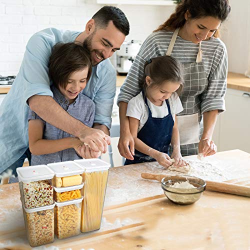 Airtight Food Storage Containers 6 Pieces - Pantry Organization and Storage Container