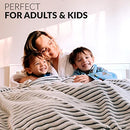 Fleece Throw Blanket for Couch – 50x60 for Adult and Kids, Lightweight, Black and White