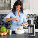 Electric Can Opener, Easy Push Down Lever, Knife Sharpener, Bottle Opener Black