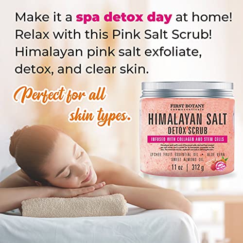 Himalayan Salt Body Scrub with Collagen and Stem Cells-Natural Exfoliating Salt