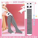 Kids Girls Knee High Socks Long Boot Crazy Silly Fun Gift Cute Tall Animal Socks for Child 6 Pairs
