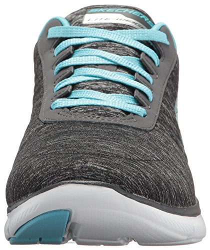 Skechers Women's Flex Appeal 2.0 Fashion Sneaker, black light blue